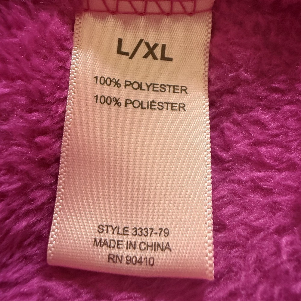 Juicy Couture Women's Pink Plush Belted Robe with Pockets Size L/XL - Picture 7 of 16